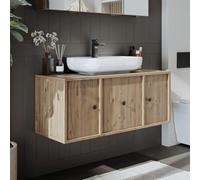 ROOMART Gusto Ensemble de meubles de salle de bain 105 cm avec lavabo à fermeture amortie Chêne blanc