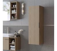 ROOMART Lycia Armoire de salle de bain avec miroir en chêne clair