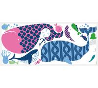 RoomMates : autocollants muraux colorés « Baleines »