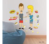 ROOMMATES Beavis and Butt head Sticker géant repositionnable, Rouge, Bleu, Jaune