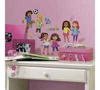 Roommates lot de 20 stickers dora l'exploratrice et ses amis repositionnables