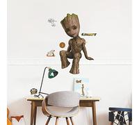 RoomMates Marvel Sticker Géant repositionnable Groot Gris/Blanc