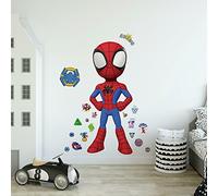 RoomMates Marvel Sticker géant Spidey et ses amis fantastiques repositionnable Rouge, Jaune, Bleu, Vert, Orange, Violet