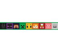 RoomMates Minecraft Iconic Faces Frise de papier peint autocollant