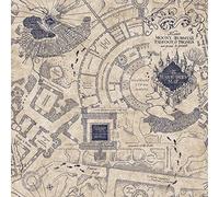 RoomMates Papier peint autocollant motif carte du Maraudeur Harry Potter Bleu