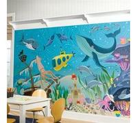 ROOMMATES Papier Peint panoramique auto-adhésif Découverte Sous-Marine 320cm x 183cm Multicolors G