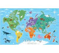 ROOMMATES RMK11772M Papier peint mural Motif carte du monde 3,2 x 1,8 m