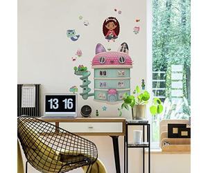 RoomMates RMK4822GM Gabby's Dollhouse Stickers muraux à décoller et à coller Rose/violet/bleu