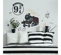 RoomMates RMK4956GM Sticker mural géant Poudlard Express à décoller et à coller Rouge/noir/jaune