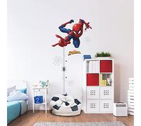 ROOMMATES RMK5168GC Spider-Man Toise géante Autocollants muraux à décoller et à Coller, Noir, Rouge, Jaune, Orange, Bleu, Gris