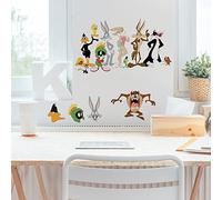 Roommates RMK5174SCS Looney Toons Autocollants muraux à décoller et à coller Rouge, orange, jaune, vert, bleu, noir, blanc, gris