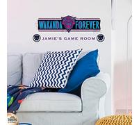 ROOMMATES RMK5281SCS Wakanda Forever Autocollants muraux à décoller et à Coller, Violet, Rose, Noir