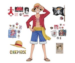 RoomMates RMK5439GM One Piece Luffy Autocollant Mural, Rouge