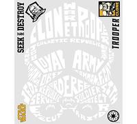 RoomMates Star Wars Typographic Clone Trooper XXL Sticker Mural * * Peel & Stick Giant Wall Decals