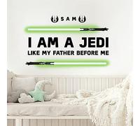ROOMMATES Sticker géant I AM A Jedi Brille dans Le Noir et repositionnable