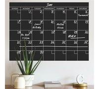 ROOMMATES Sticker Mural Calendrier Mensuel Noir et Blanc Personnalisable et effaçable à sec Noir G
