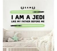 ROOMMATES Sticker Mural Star Wars, -I'm a Jedi like my father before- Vert G
