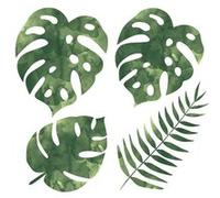 ROOMMATES Stickers - 5 Feuilles De Palmier - Hauteur 22,9 cm Multicolors G