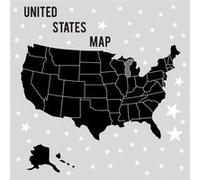 ROOMMATES Stickers - Carte Des USA - Hauteur 92.71 cm Multicolors G