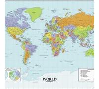 Stickers muraux - ROOMMATES - Carte du monde - Multicolore - Effaçable - Pour enfants