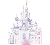 RoomMates Stickers Géant Repositionnable Disney Princesse Château, Blanc
