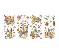 ROOMMATES Stickers Muraux Géants Lisa Audit Nains de Jardin Multicolors G