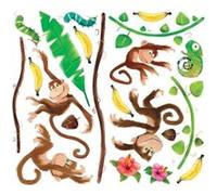 RoomMates stickers muraux Monkey Business vinyle 41 pièces Multicolors G