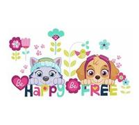 RoomMates Stickers Pat Patrouille Stella et Everest repositionnables Be Happy
