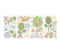 Stickers Animaux de la Forêt - THE DECO FACTORY - Lot de 89 - Repositionnables - Multicouleur - 10,1x44,1cm