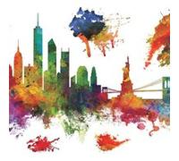 ROOMMATES Stickers - New York City Multicolore - Hauteur 93 cm Multicolors G
