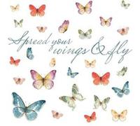 ROOMMATES Stickers - Papillons Avec Textes - Hauteur 22,9 cm Multicolors G