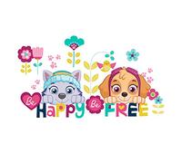 RoomMates Stickers Pat Patrouille Stella et Everest repositionnables Be Happy