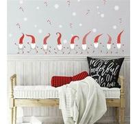 ROOMMATES Stickers repositionnables 9 lutins de noël rouge et blanc Rouge G