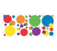 RoomMates Stickers Repositionnables Cercles Multicolores - Just Dots Primary