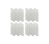 RoomMates StickTiles TIL3458FLT Lot de 4 carreaux hexagonaux nacrés à décoller et à coller pour dosseret 10,5 x 10,5 cm