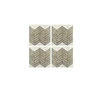 RoomMates StickTiles TIL3461FLT Dosseret en bois vieilli à peler et coller Motif chevrons Multicolore