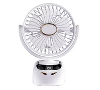 Rordigo Mini ventilateur USB à clipser N33 3000 mAh avec clip pour aromathérapie, affichage numérique, ventilateur portable pour poussette, chambre à coucher, facile à installer