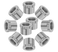 RORPOIR 10 Pièces Capuchon de Buse de Pulvérisation, Capuchon de Buse D'aérographe, pour Pistolets à Peinture, Cuivre Chromé, 0,65x0,50x0,50cm, Protection la Poussière, Nettoyage Facile,