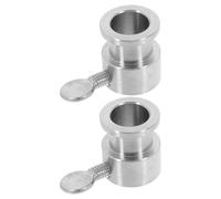 RORPOIR 2 Pièces Pièces de Kit de Rôtisserie en Acier Inoxydable Argenté, Accessoire pour Barbecue Portable Fixation Stable, pour Cuisson Uniforme en Plein Air