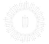 RORPOIR 30 Pièces Moules à Gâteaux Ronds en Plastique PP, Supports à Gâteaux à Pousser pour DIY et Boulangerie, Faciles à Nettoyer