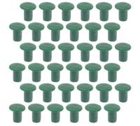 RORPOIR 48 Pièces Capuchon de Canne de Jardin Vert en Plastique Flexible | Jardin et Ferme, Installation Simple, Léger et Résistant à L’usure, Compatible Tuteurs et Tiges