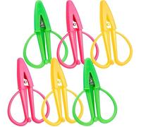 RORPOIR 6 pièces ciseaux de couture en acier inoxydable avec protection silicone détachable, petits ciseaux pointus ergonomiques pour découpe de tissu et travaux manuels
