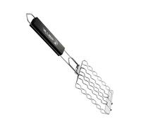 RORPOIR Accessoire Barbecue Acier Inoxydable avec poignée Bois, Grille à Viande pour Barbecue en extérieur, Pratique et Simple d'utilisation