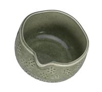 RORPOIR Bol à Matcha en Céramique Vert avec Bec Verseur pour Cérémonie Thé Japonaise, Design Élégant et Nettoyage Facile, pour Amateurs de Thé