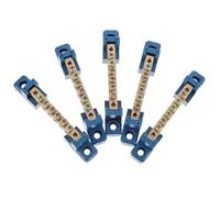 RORPOIR Bornier de Distribution en Laiton 5pcs pour Tableau Électrique, Barre de Bus à Vis, Usage Rapide et Résistant à L'oxydation, Adapté pour Coffret de Distribution