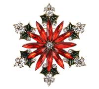 RORPOIR Broche Flocon de Neige en Alliage avec Cristaux Scintillants Épingle à Pull et Robe Accessoire Noël Léger et Polyvalent pour Fêtes et Occasions Hivernales Bijou Flocon Élégant
