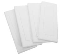 RORPOIR Cache Boite Encastrement Blanc 118 Type Plaques de Recouvrement de Boîtes Électriques en Plastique Lot de 4 pour Installation Facile à Domicile