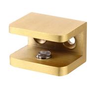 RORPOIR Clip de Fixation pour Verre en Cuivre Or, Support D'étagère Facile à Installer pour Maison et Bibliothèque, Maintien Sécurisé des Étagères en Verre