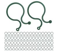RORPOIR Clips de Support pour Plantes réutilisables 200 pièces, Clips de Jardinage en Plastique Vert 5,80 x 4,10 x 0,30 cm, Supports pour Plantes grimpantes, Homes et Outdoor Gardening