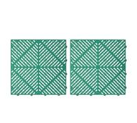 RORPOIR Dalles de Sol Modulaires Solide et Antidérapant en Plastique pour Vert 2pcs Conception Flexible Emboîtable Garage et Sols de Lavage Automobile Espaces de Travail